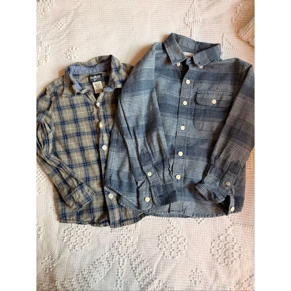 Boys 5 OshKosh Old Navy Button Down Bundle